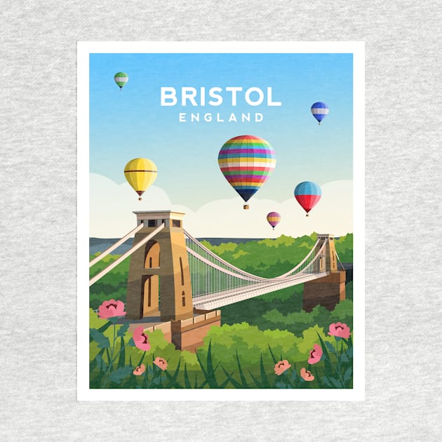 Bristol Clifton Bridge, England Hot Air Balloons by typelab